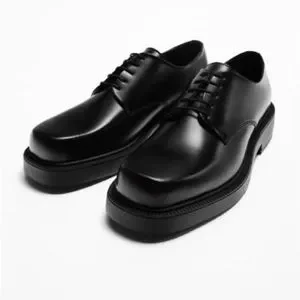Zara | Shoes | Nwt Zara Man Black Leather Chunky Laceup  display picture 2